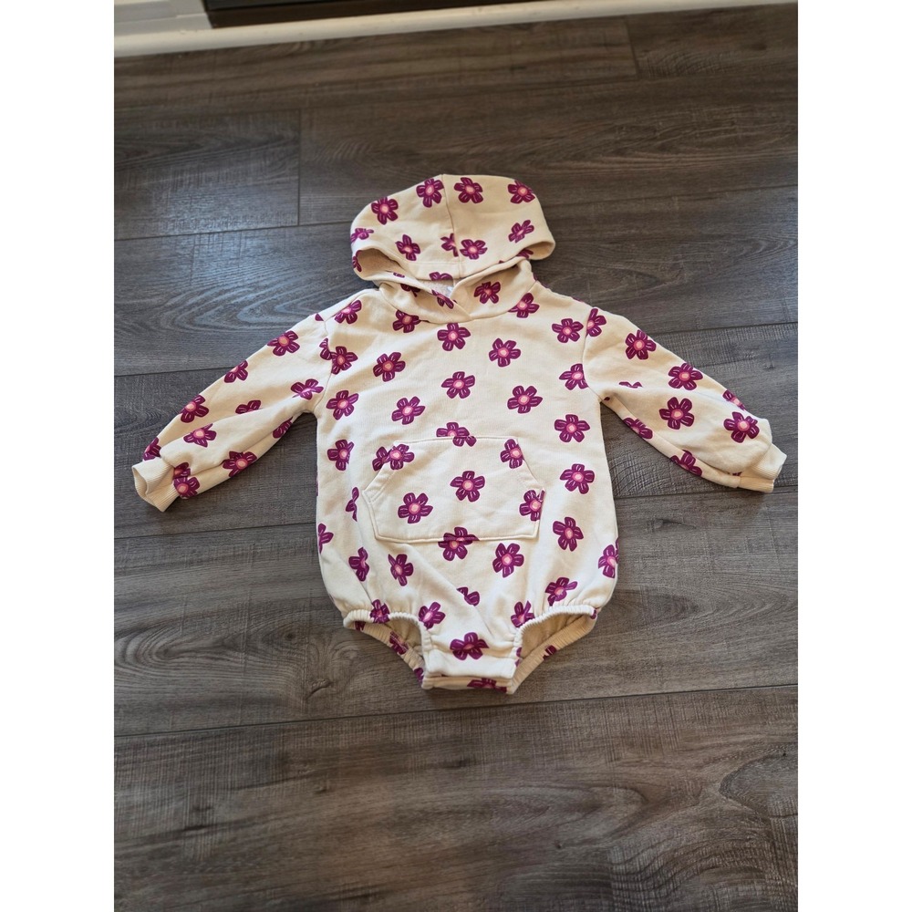 Old navy‎ baby girl hooded romper 18-24 mos